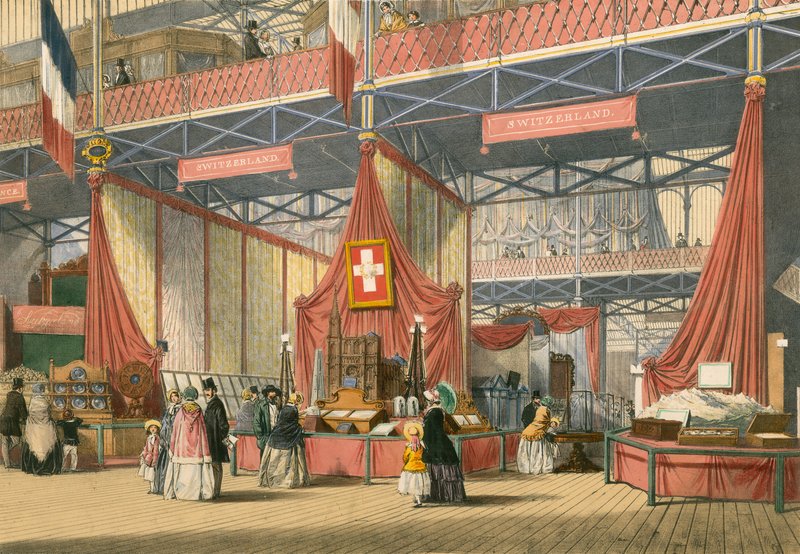 Az 1851-es Nagy Kiállítás svájci része alkotó: English School