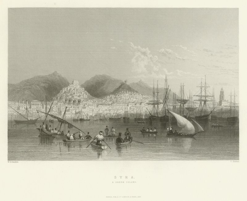 Syra, egy görög sziget, 1837 alkotó: English School