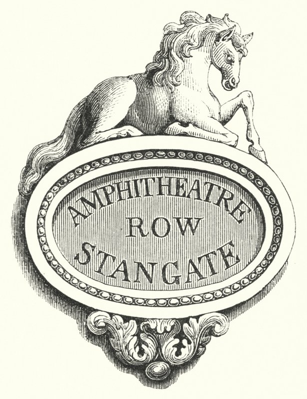 Táblák Street-Corners, Amphitheater Row, Stangate (metszet) alkotó: English School