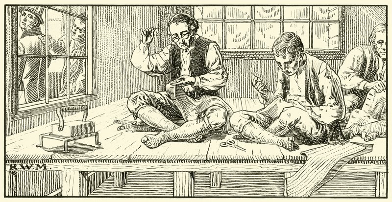 Szabók – 18. század vége (tinta papíron) alkotó: English School