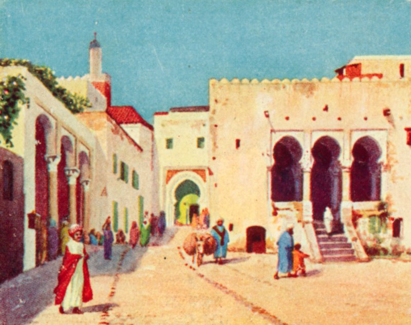 Tanger, bíróságok (színes litográfia) alkotó: English School