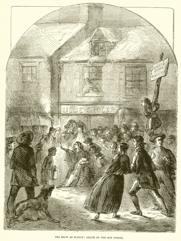 Tealázadások Bostonban: A Snider fiú halála alkotó: English School