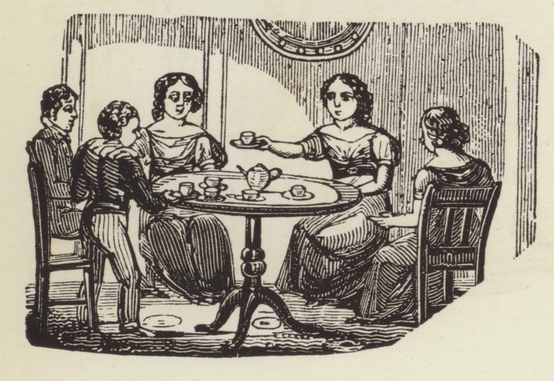 Tea otthon (metszet) alkotó: English School