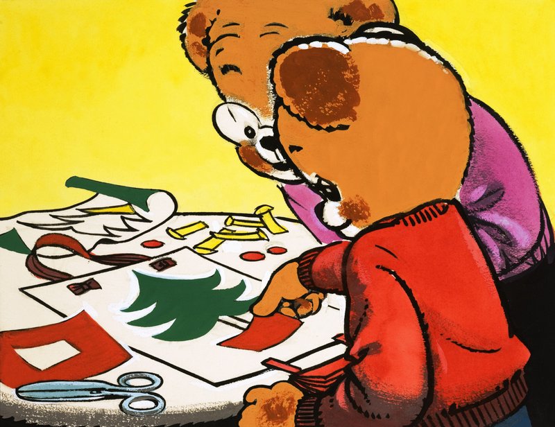 Teddy Bears karácsonyi díszeket készít alkotó: English School