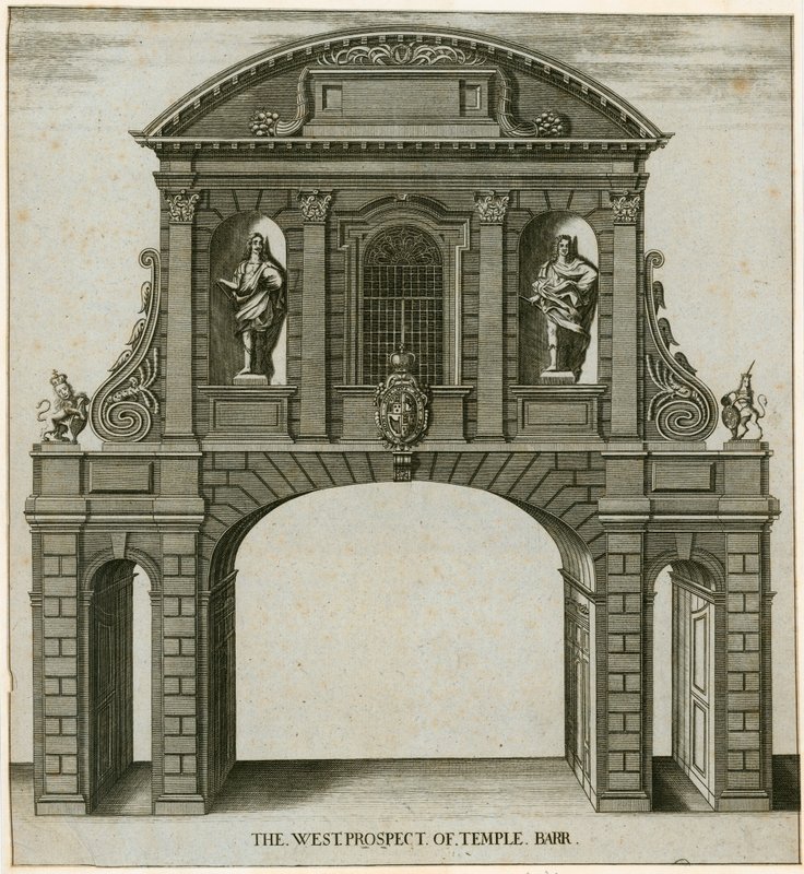 Temple Bar, London, The West Prospect alkotó: English School