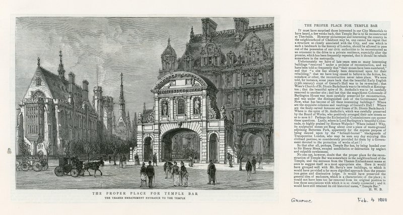 Temple Bar, London. A megfelelő hely alkotó: English School