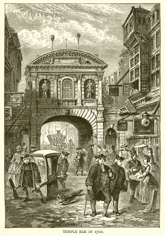 Temple Bar 1700-ban alkotó: English School