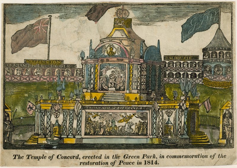 Concord temploma az 1814-es béke ünneplésére alkotó: English School
