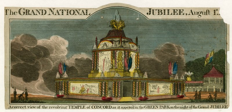Concord temploma az 1814-es béke ünneplésére alkotó: English School