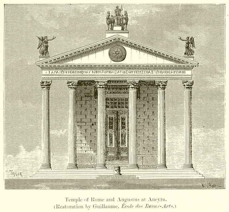 Róma és Augustus temploma Ancyrában alkotó: English School