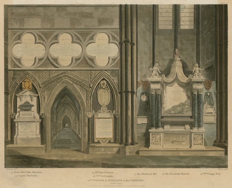 Tizedik ablak és bejárat a kolostorba, North Aisle, Westminster Abbey, London alkotó: English School