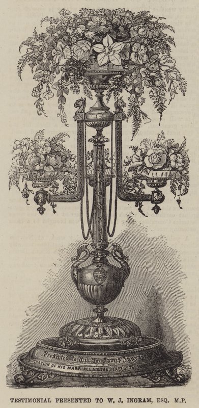 Beszámoló W J Ingramnak, Esquire képviselőnek (metszet) alkotó: English School