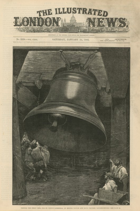 A Szent Pál-székesegyház nagyharangjának tesztelése alkotó: English School