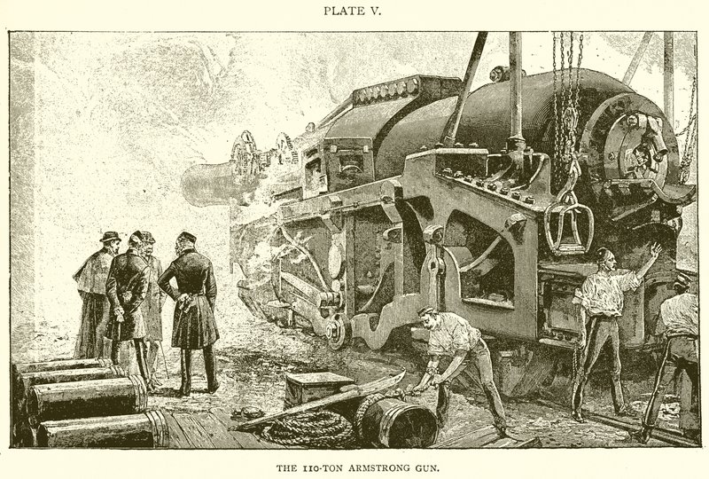 A 110 tonnás Armstrong Gun alkotó: English School