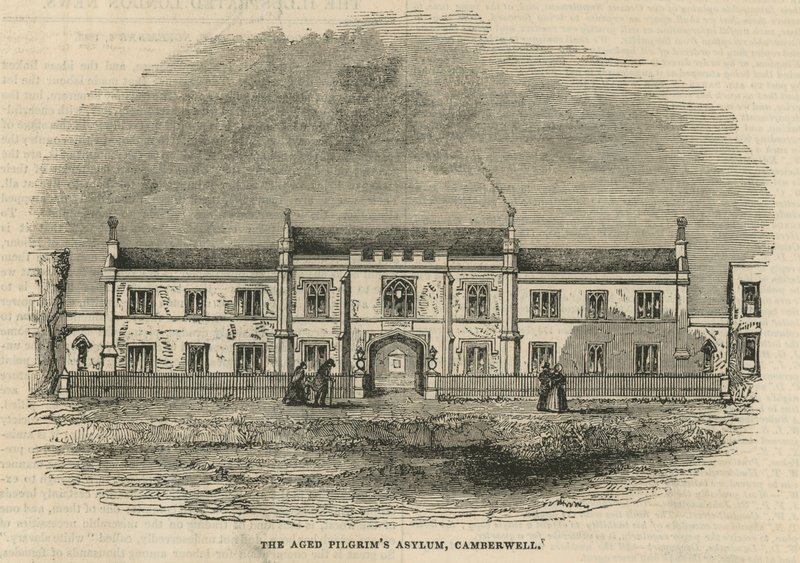 Az Aged Pilgrims Asylum Camberwellben alkotó: English School