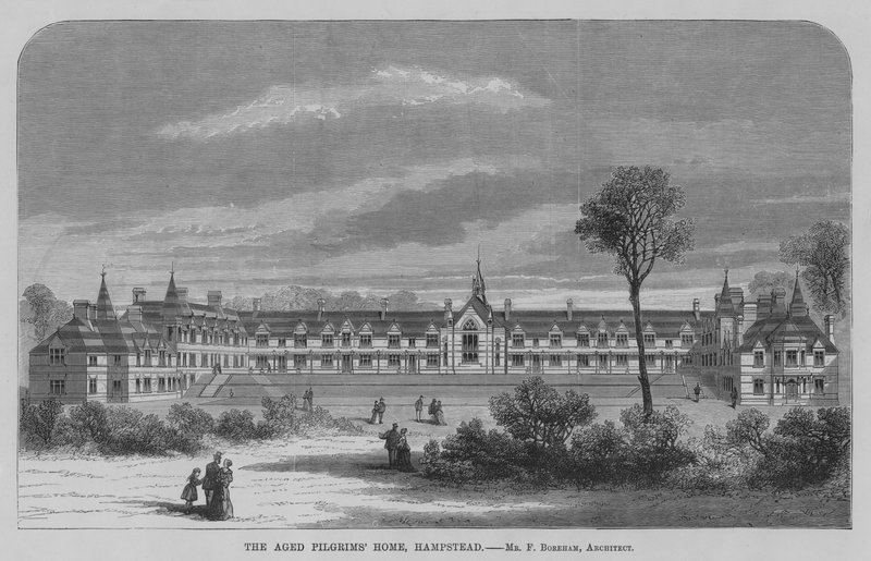 Az idős zarándokok otthona, Hampstead (metszet) alkotó: English School