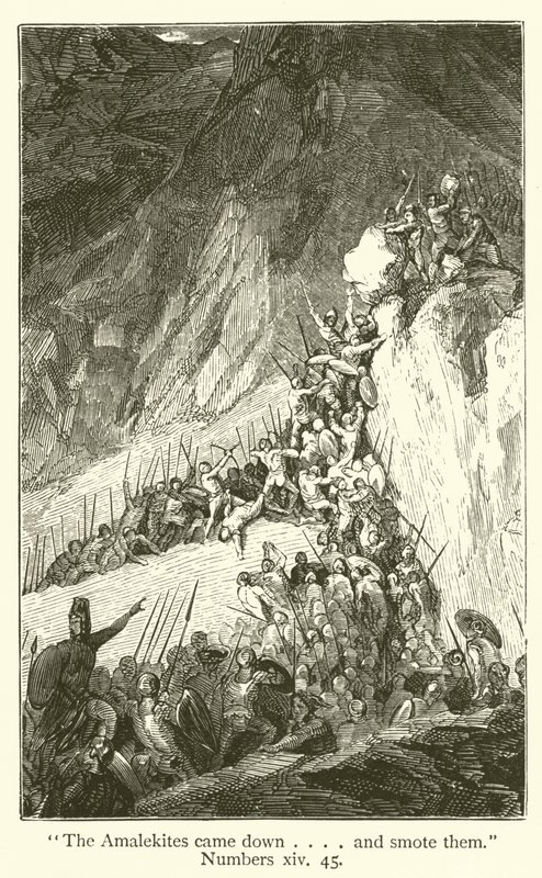 "Az amálekiták lejöttek... és megütötték őket", Numbers, xiv, 45 (metszet) alkotó: English School