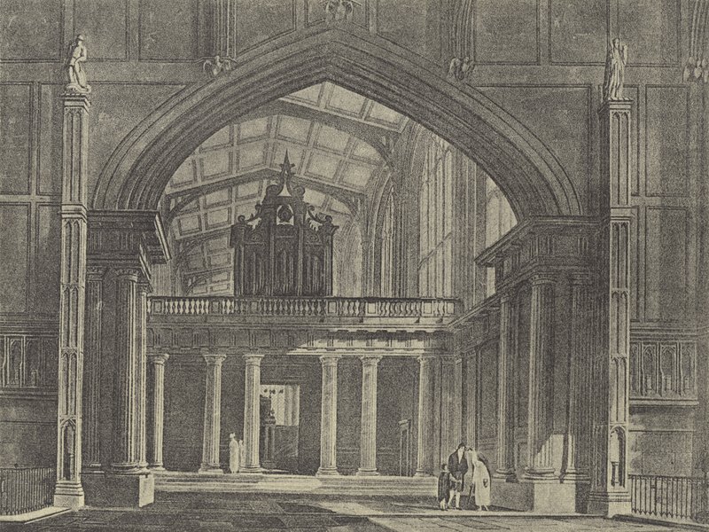 Az Ante-Chapel, 1816 (metszet) alkotó: English School
