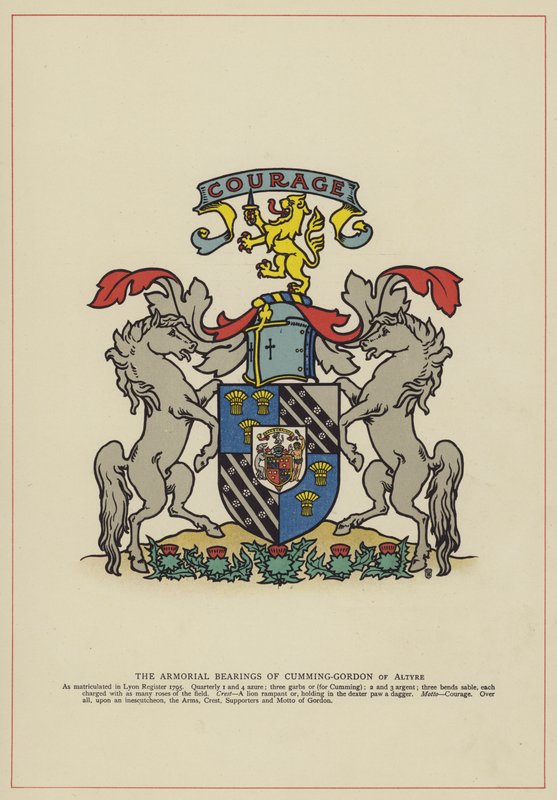 Cumming-Gordon of Altyre fegyveres csapágyai (színes litó) alkotó: English School