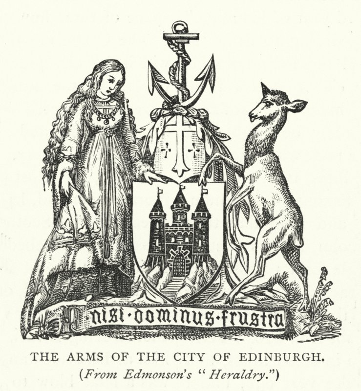 Edinburgh város karjai (metszet) alkotó: English School
