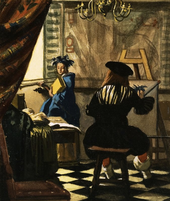 Jan Vermeer: A művész műtermében alkotó: English School
