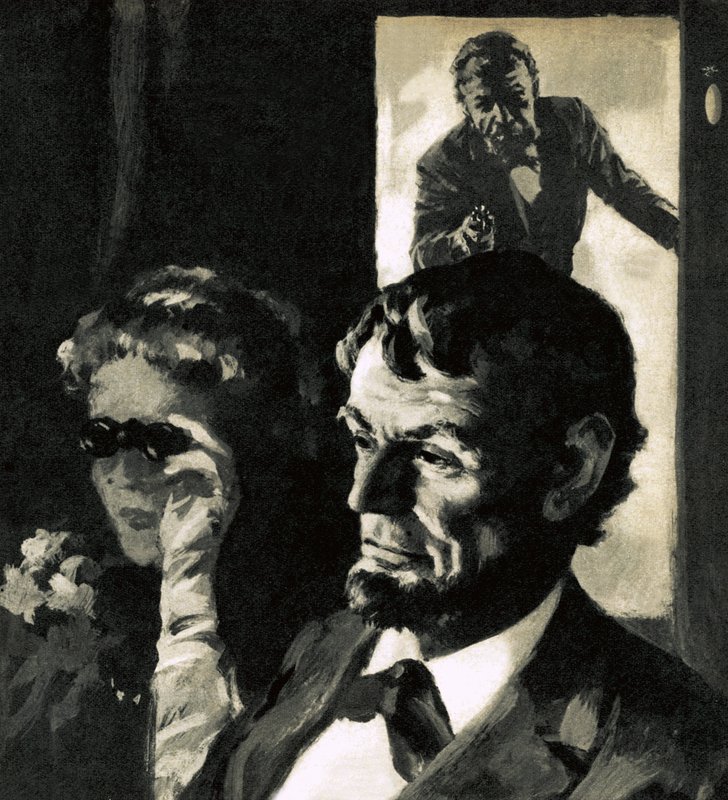Abraham Lincoln meggyilkolása alkotó: English School