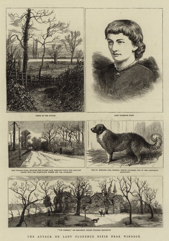 A támadás Lady Florence Dixie ellen Windsor közelében alkotó: English School