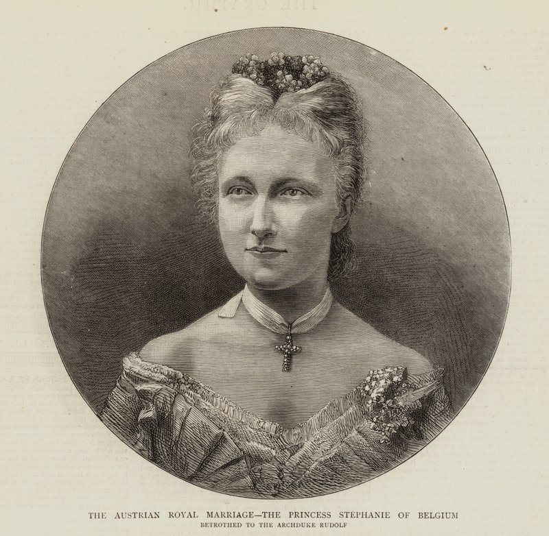 Az osztrák királyi házasság, Stephanie belga hercegnő (metszet) alkotó: English School