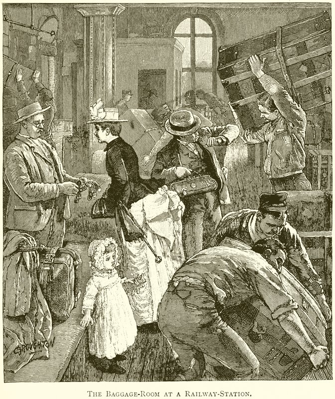 A poggyászszoba egy pályaudvaron alkotó: English School