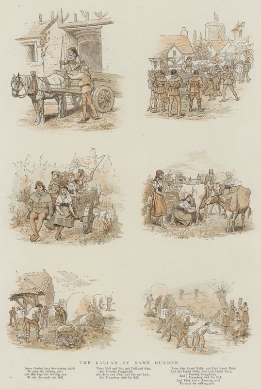 Dame Durden balladája (színes litográfia) alkotó: English School
