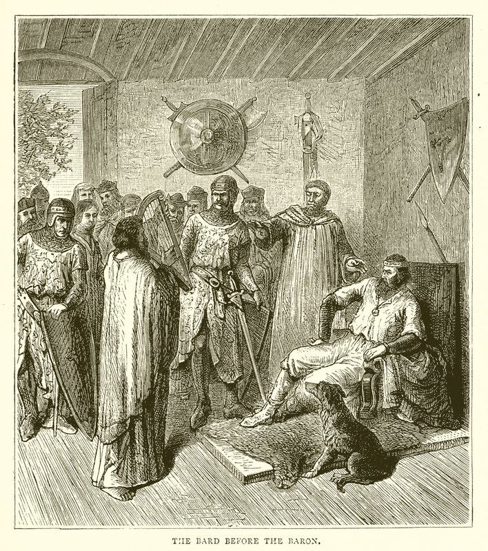 A bárd a báró előtt alkotó: English School