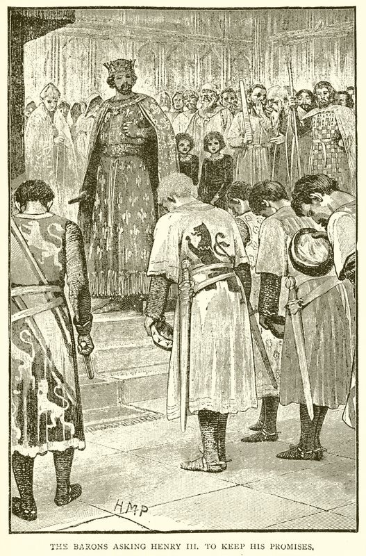 A bárók arra kérik III. Henriket, hogy tartsa be ígéreteit alkotó: English School