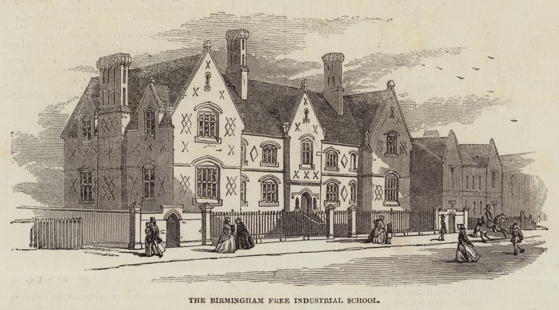 The Birmingham Free Industrial School (metszet) alkotó: English School