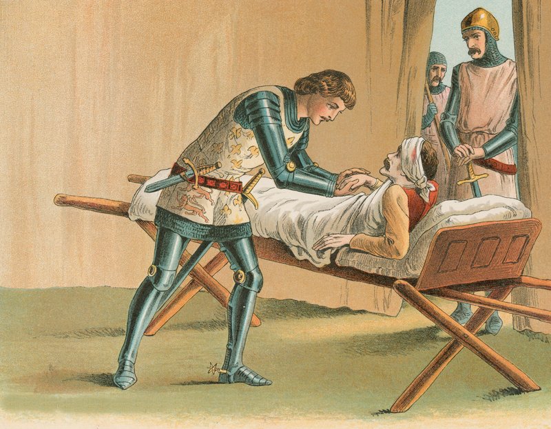 A fekete herceg és Lord James Audley alkotó: English School