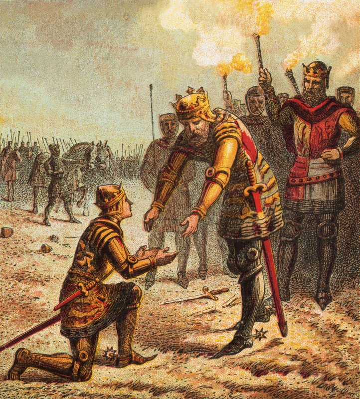 A fekete herceg a Crecyben alkotó: English School