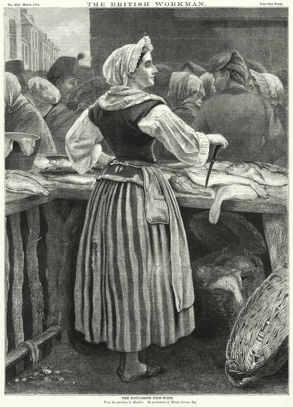 A Boulogne-i halfeleség (metszet) alkotó: English School