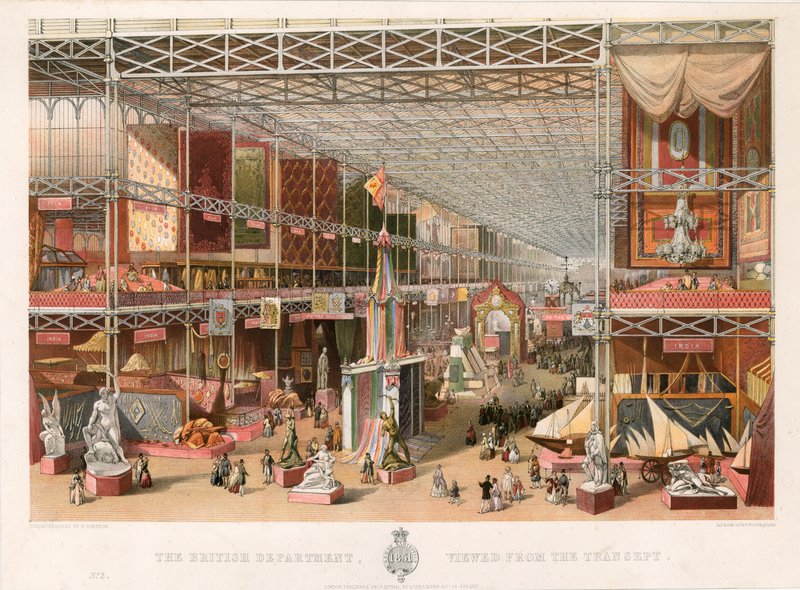 The British Department, A Transept felől nézve, Nagy kiállítás, 1851 alkotó: English School