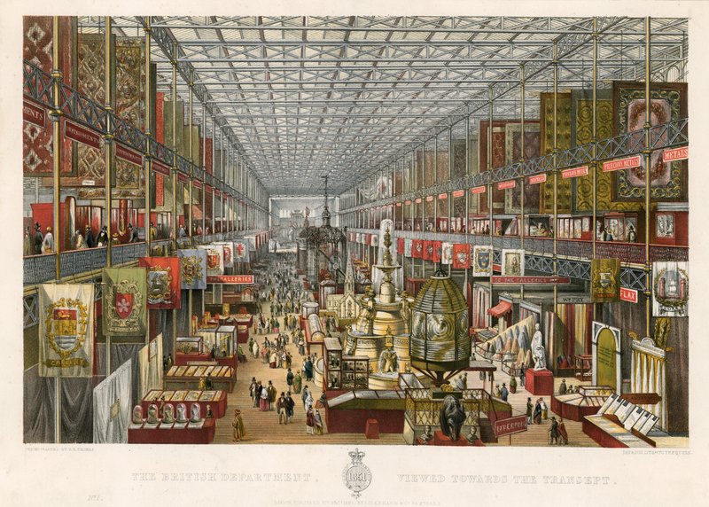 The British Department, Viewed to the Transept, Great Exhibition, 1851 alkotó: English School