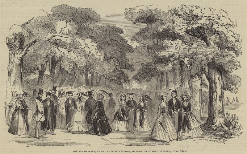 The Broad Walk, Christ Church Meadows, Oxford, vasárnap este alkotó: English School