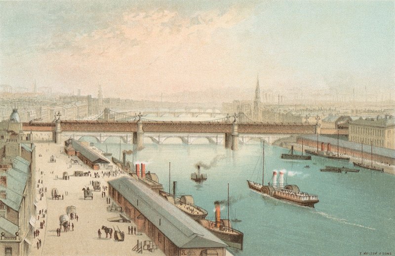 The Broomielaw, Glasgow – Keletre nézve alkotó: English School