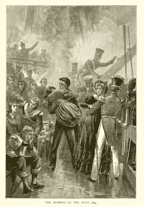 Kent égése, 1825 alkotó: English School