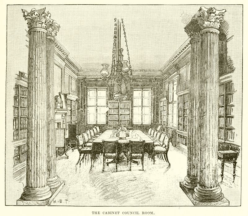 A kabinet tanácsterme alkotó: English School