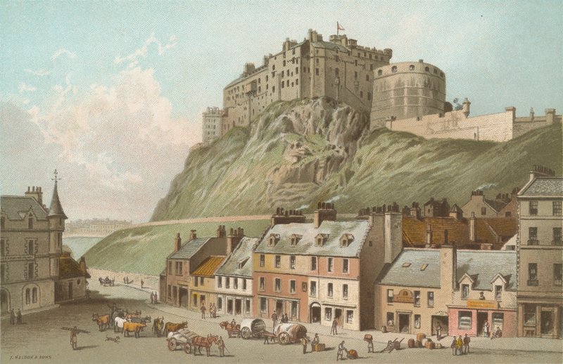A kastély a Grassmarket felől - Edinburgh alkotó: English School