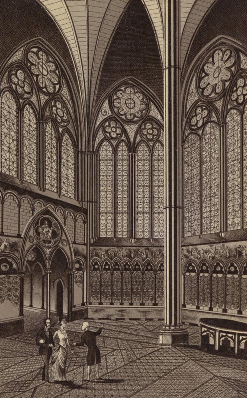 Káptalanház, Salisbury katedrális (litho) alkotó: English School