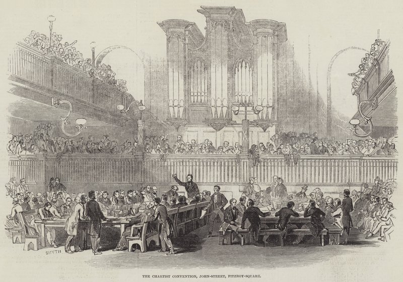 The Chartist Convention, John-Street, Fitzroy-Square (metszet) alkotó: English School