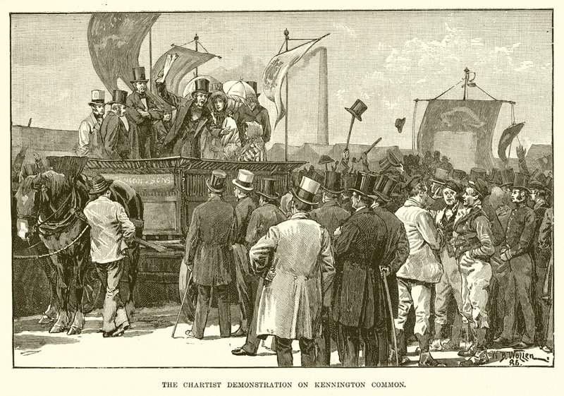 A Chartist Demonstration a Kennington Commonon alkotó: English School