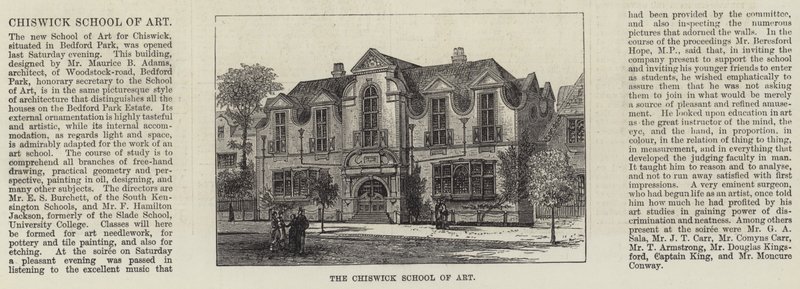 A Chiswick Művészeti Iskola (metszet) alkotó: English School
