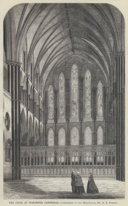 A worcesteri székesegyház kórusa (metszet) alkotó: English School