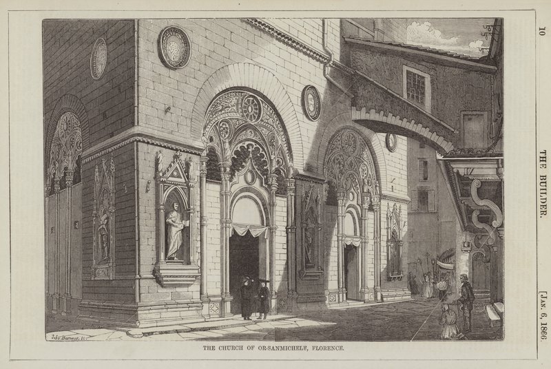 Or-sanmichele templom, Firenze (metszet) alkotó: English School