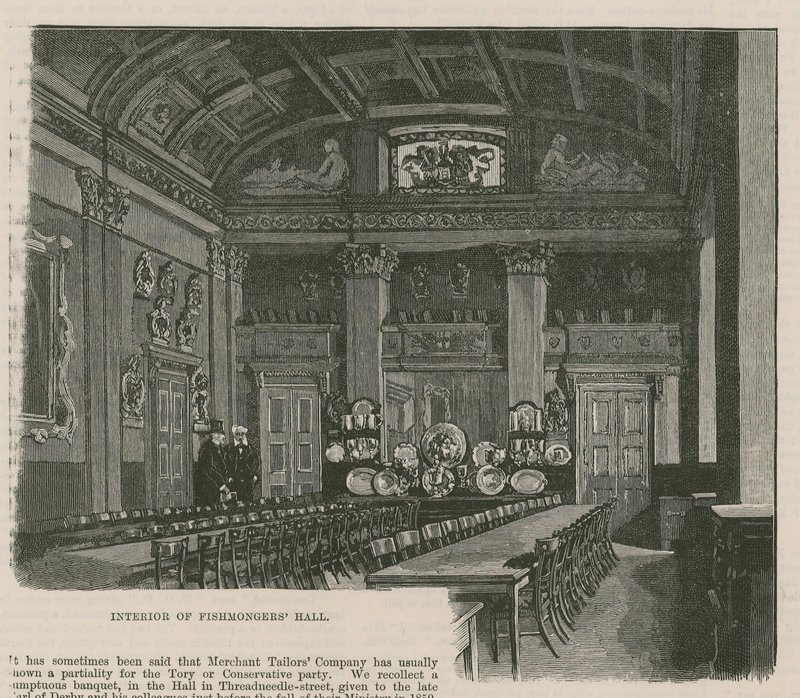 A városi céhek: The Fishmongers Company: A Fishmongers Hall belseje alkotó: English School